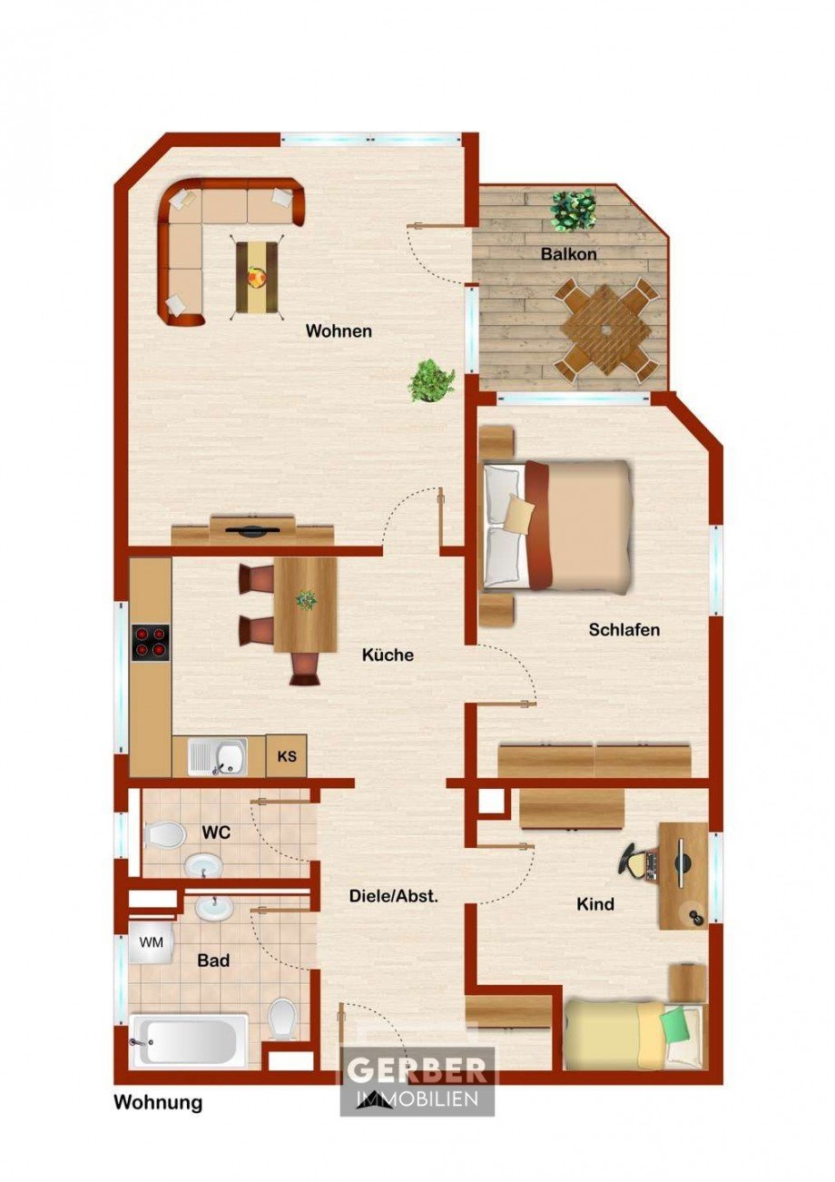 Grundriss Etage Etagenwohnung Rehau