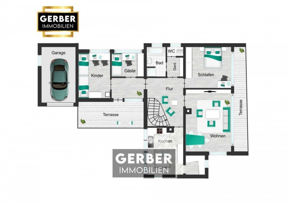 Erdgeschoss (1) Einfamilienhaus Issigau