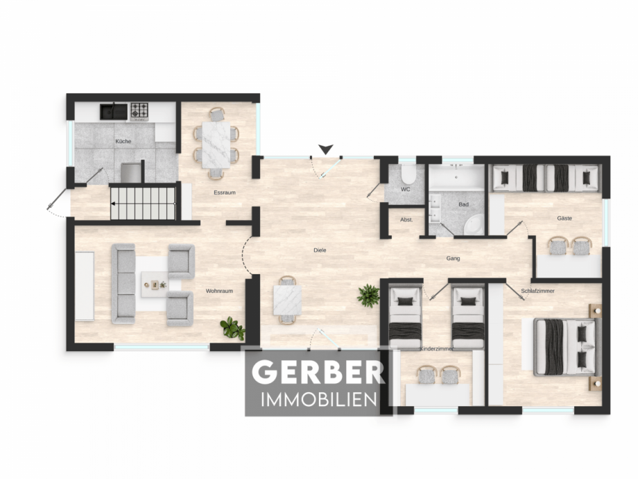 Grundriss Bungalow Berg