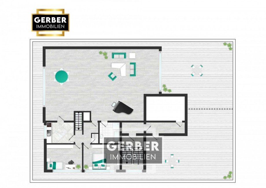 Grundriss Penthousewohnung Hof