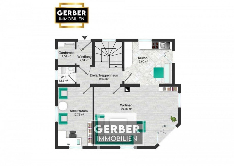 Grundriss EG Einfamilienhaus Falkenstein/Vogtland Trieb
