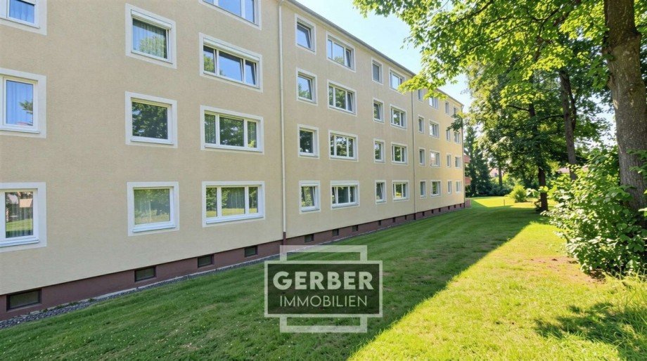 Au�enansicht R�ckseite Etagenwohnung Hof