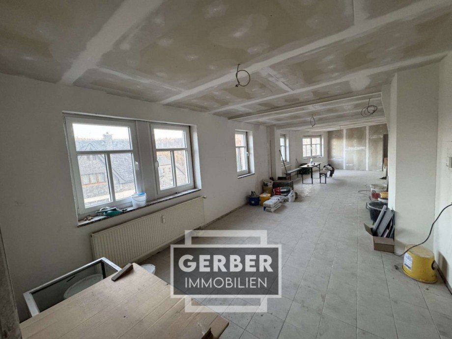 Wohnzimmer Erdgeschosswohnung Rosenthal am Rennsteig