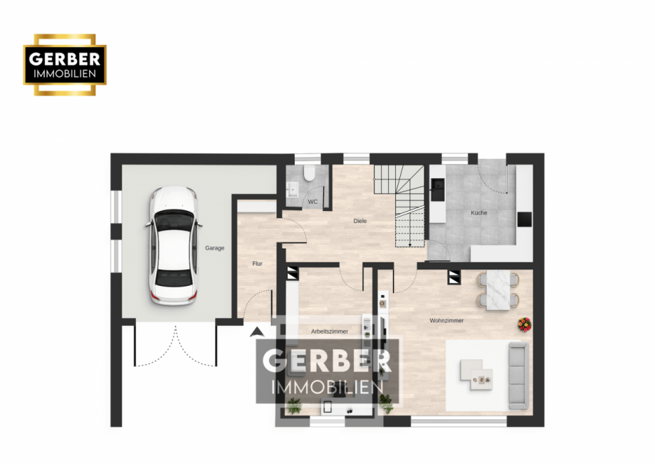 Grundriss EG Einfamilienhaus Rosenthal am Rennsteig