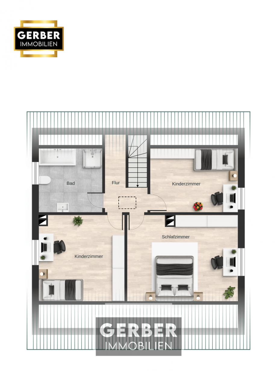 Grundriss DG Einfamilienhaus Rosenthal am Rennsteig