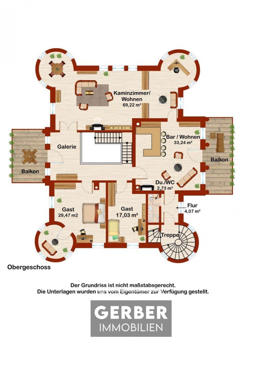 Obergeschoss Haus Hof