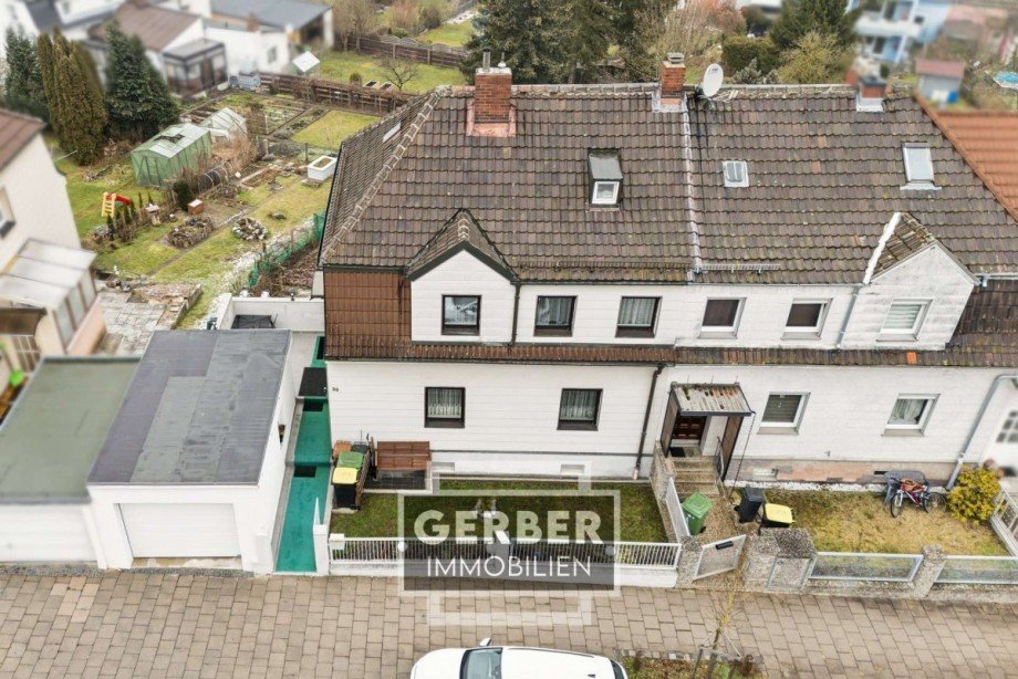 Luftbild Reiheneckhaus Hof