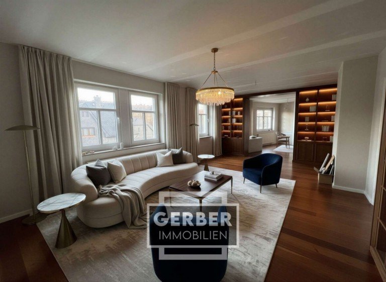 Wohnzimmer - Modell Rosenthal am Rennsteig Erdgeschosswohnung Erstbezug nach Sanierung: Gro�e 4-Zi.-EG-Wohnung in Blankenstein