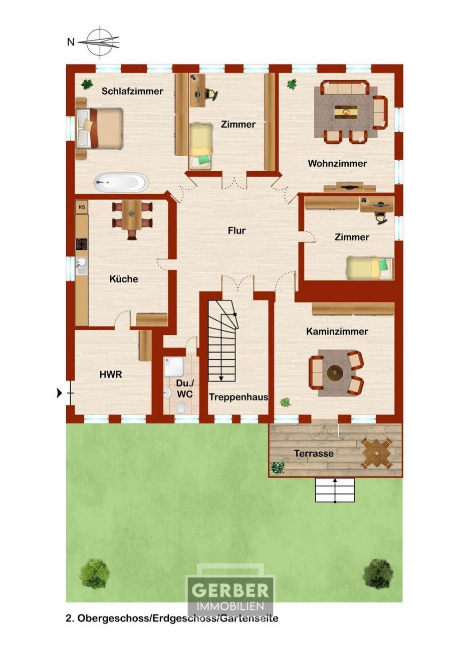 2. OG Garten/Parkseite, Gerber Immobilien Haus Schwarzenbach an der Saale