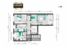 Grundriss Ger�umige 3 Zi.-Wohnung mit neuen Fenstern und Tiefgarage