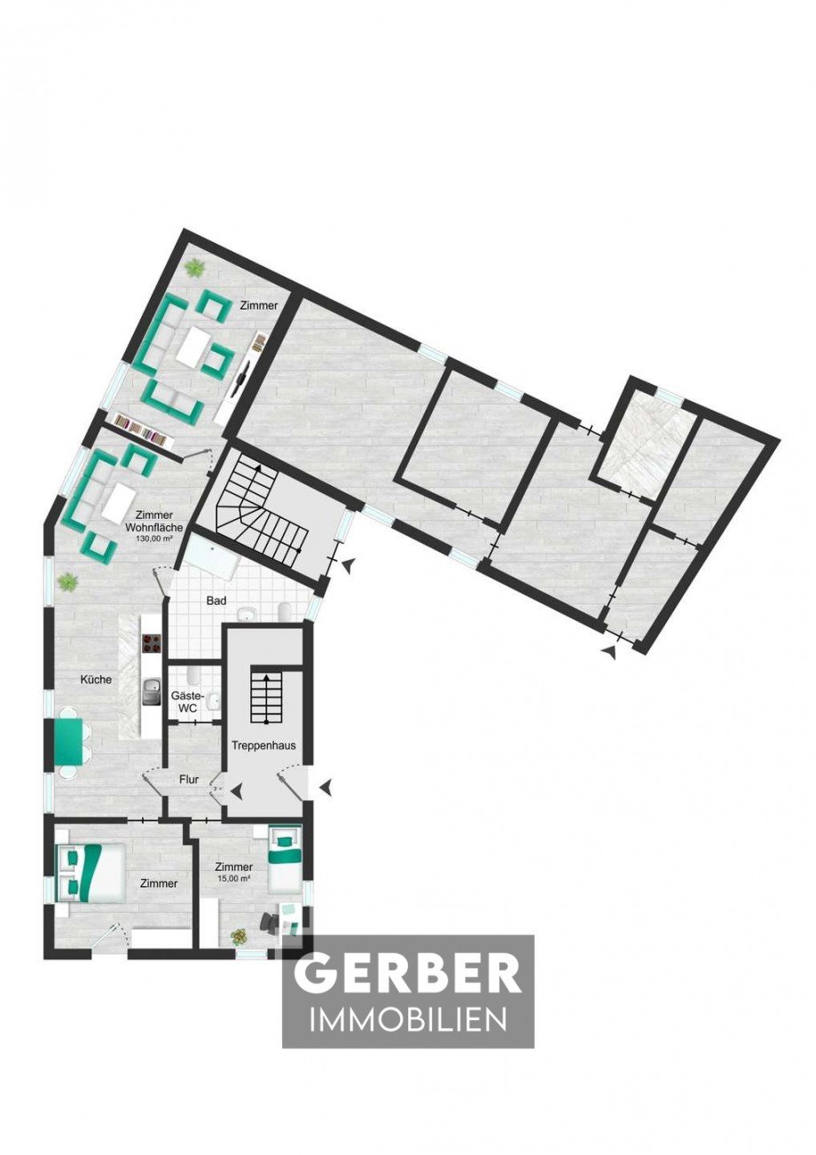 Grundriss Harrarer Str 9, EG Wohnung Erdgeschosswohnung Rosenthal am Rennsteig
