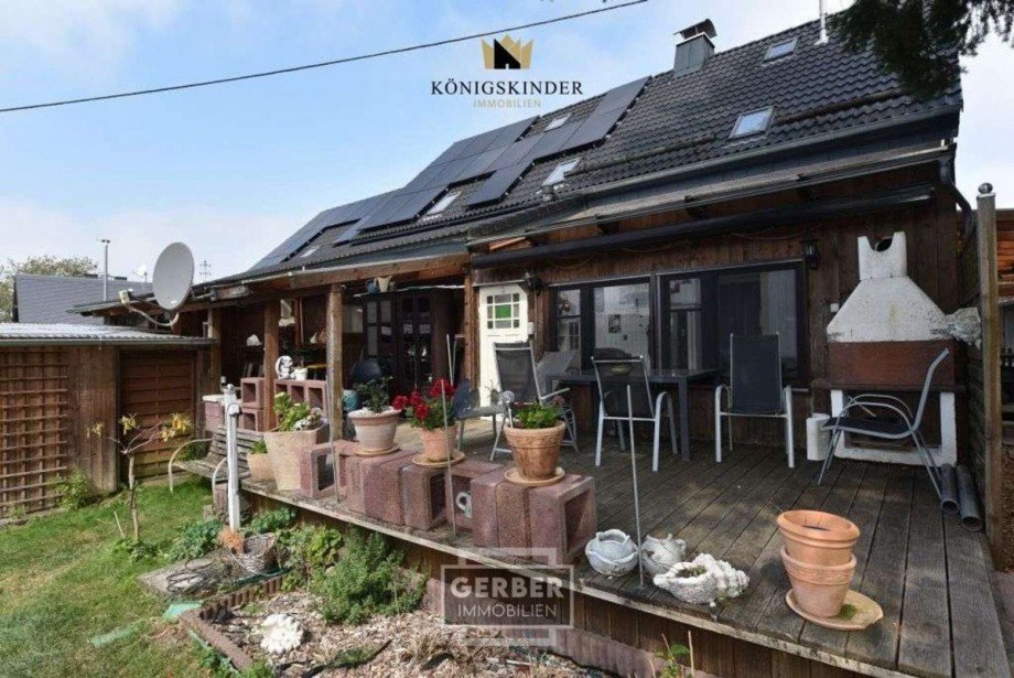 Terrasse Gartenseite Einfamilienhaus Helmbrechts